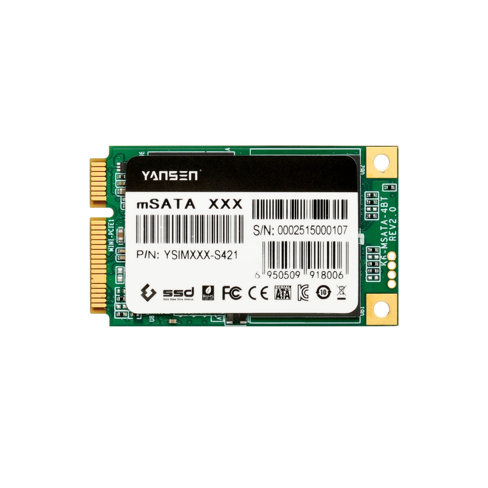YSIMXXX-S421 mSATA工控级固态硬盘